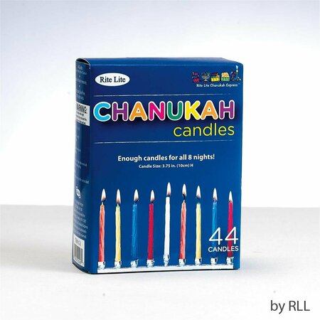 RITE LITE Chanukah Candles, Multicolor, 50PK C-2-N2